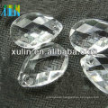 jewelry ornaments white transparent cross bore faceted acrylic water drop beads